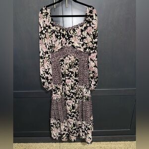 &merci Floral Long Sleeve Dress